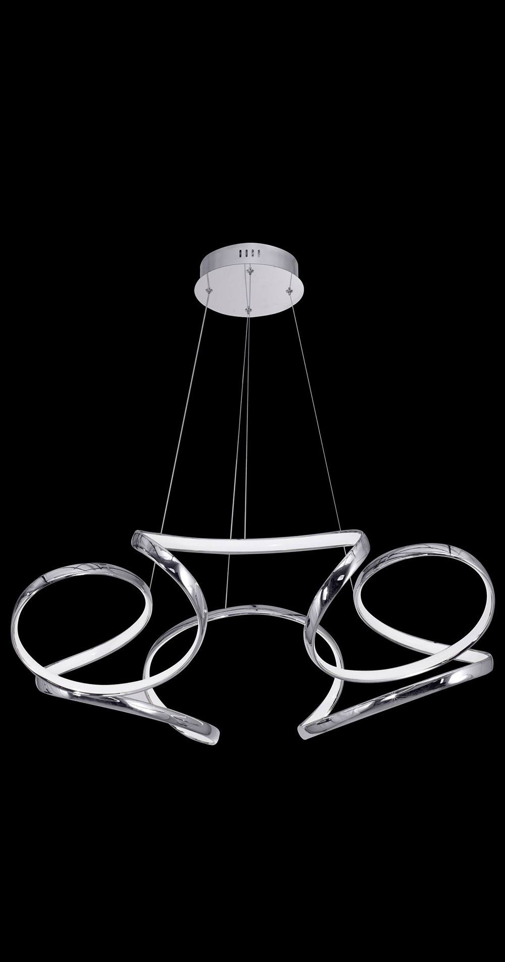 Lámpara Led Blanca Acrilico-Aluminio-Cromado
