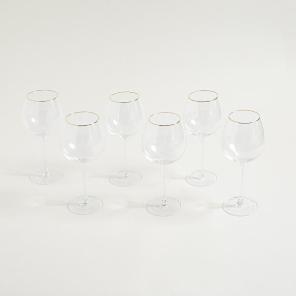 SET DE COPAS Borde Dorado